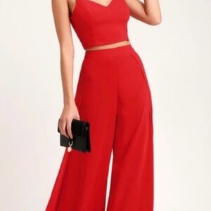 Lulu’s Red Women's two piece Jumpsuit